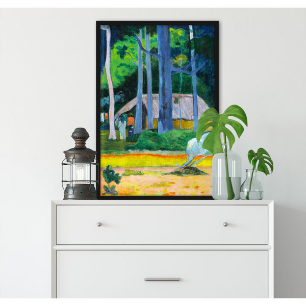 ClassicLiving Gerahmtes Poster Cabane Sous Les Arbres von Paul Gauguin